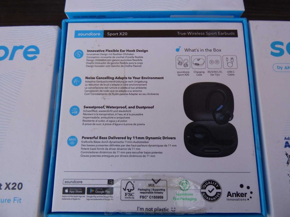 Електрошрот Навушники Anker SoundCore Sport X20 Black оригінал