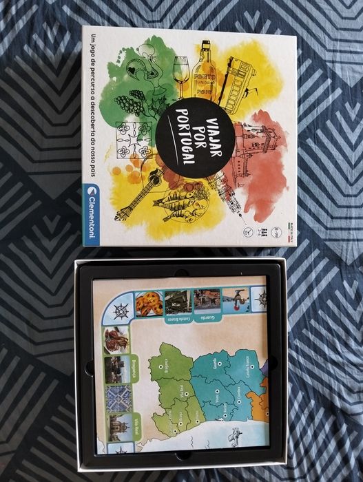 Jogo de tabuleiro viajar por Portugal