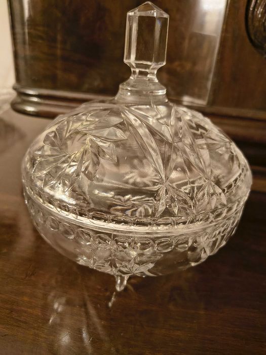 Bomboniera, misa kryształowa PRL