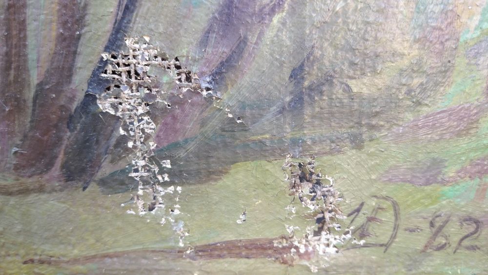 Картина маслом ''Старый дуб"