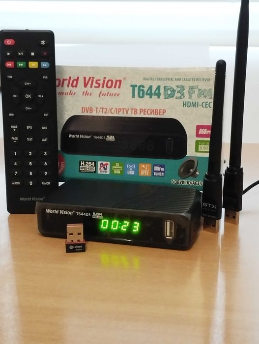 Цифровая приставка Т2 тюнер WorldVision T644 Д3  YouTube+Megogo+IPTV