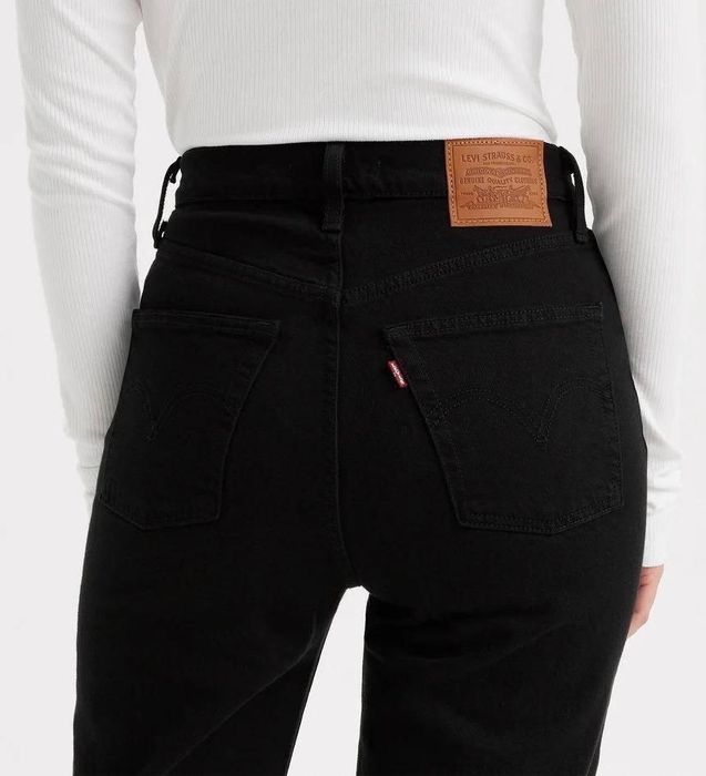 Levi's Ribcage Black | Модні дитячі джинси для школи та прогулянок