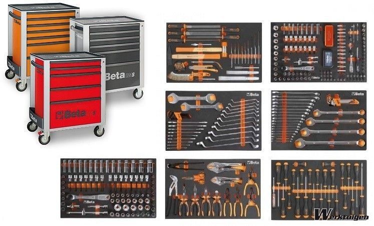 Carro Ferramenta 8 Gavetas BETA 2400S-08/E-L Completo com 398 Peças