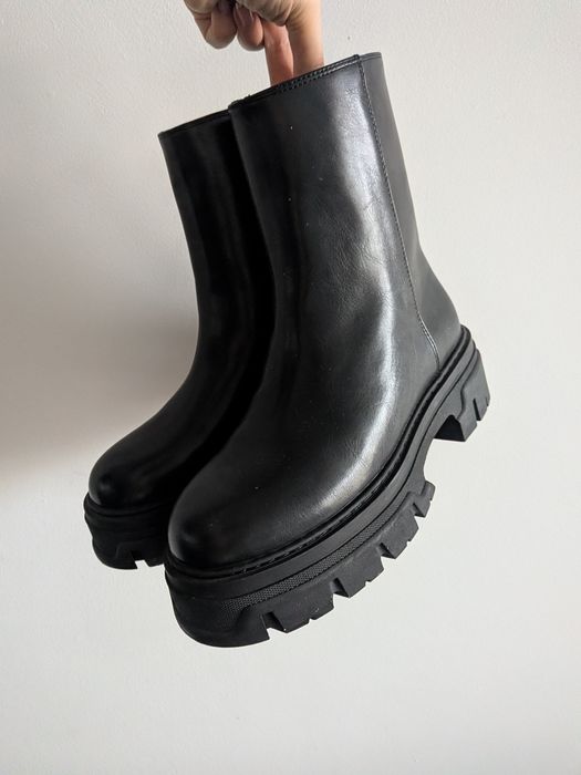 Czarne sztyblety h&m NOWE 38