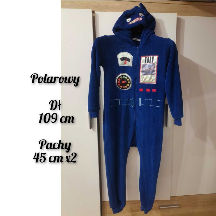 Polarowy kombinezon 128/134 piżama polarowa 128 /134 robot piżama