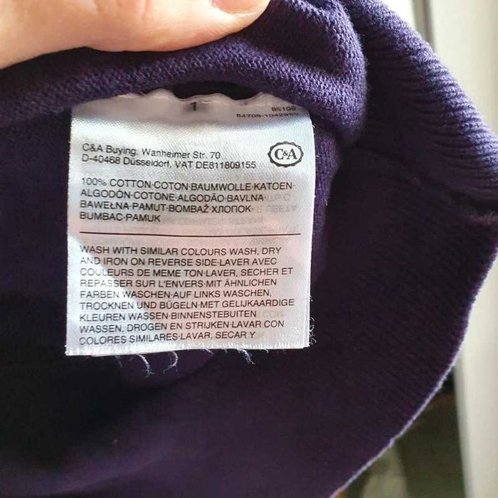 Sweter fioletowy canda C&A roz.M 100% bawełna