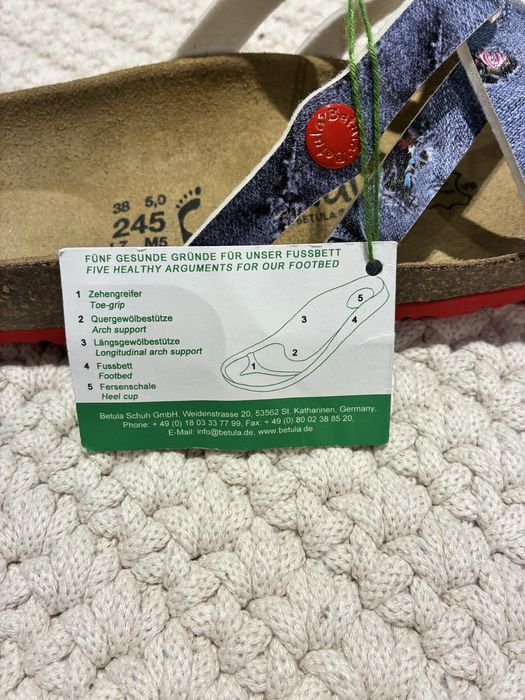 Betula by Birkenstock profilowane klapki japonki