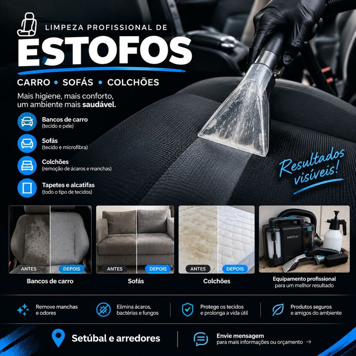 Limpeza profunda de estofos- Setúbal e arredores