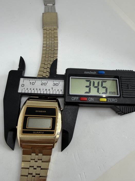 Zegarek męski Dugena LCD Quartz Japan vintage uszkodzony