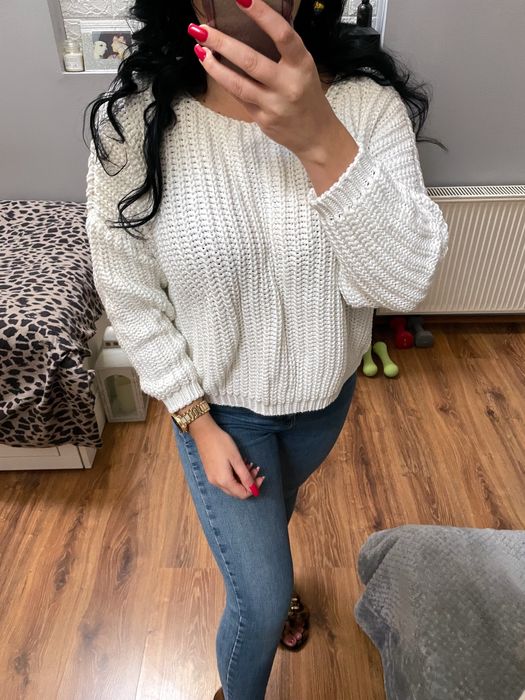Bialy damski sweter Twinset L