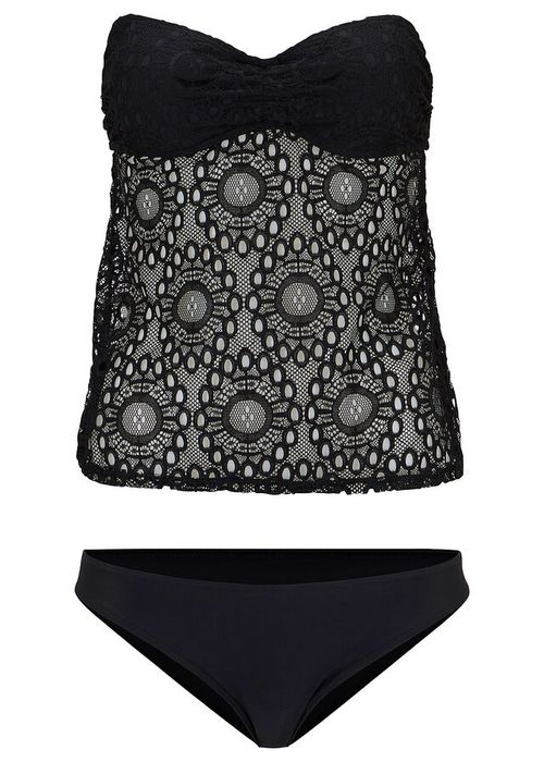 B.P.C czarne tankini (2 części) bandeau ^38 (75D)
