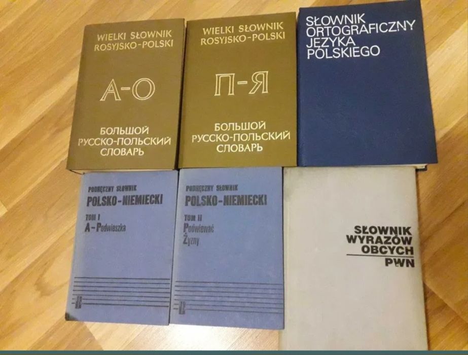 6szt Słownik Rosyjski Polski Polsko Niemiecki Wyrazów obcych Ortograf