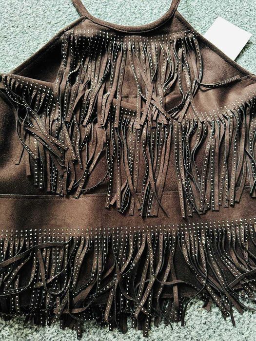 Топ жіночий Zara, замш,  розмір Л