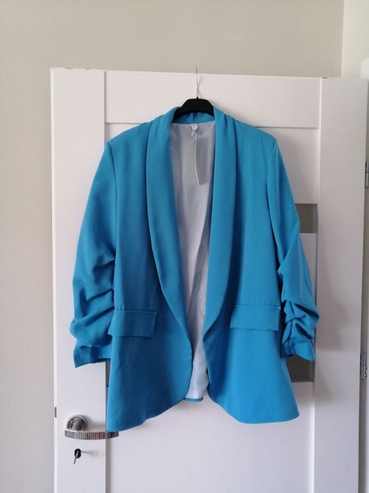 Marynarka turkusowa niebieska L