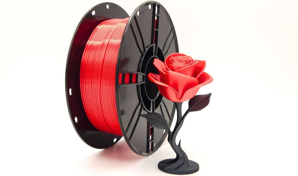 Filament 3D PLA 1kg 1.75mm Błyszczący Czerowny (Silk) do AMS lite