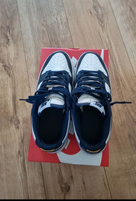 Nike dunk low granatowo-białe