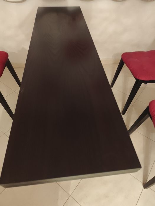 Mesa de jantar retrátil com 4 cadeiras