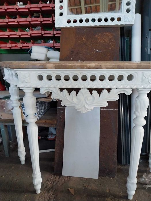 Aparador em pedra mármore - espelho