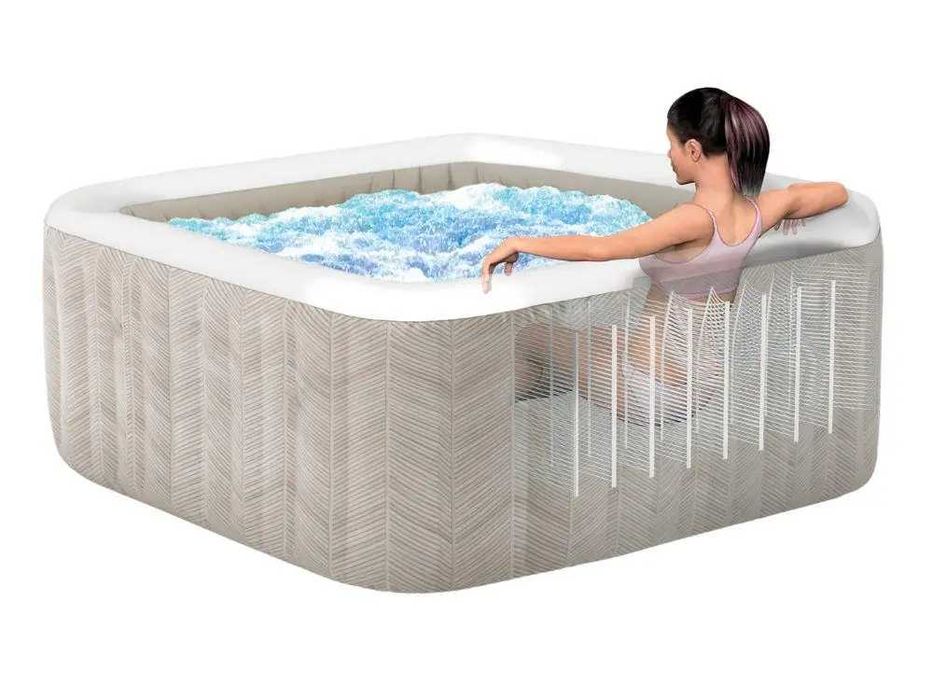 Джакузи СПА Intex 28446 надувной 175 х 71 см Chevron Deluxe 4-мест,