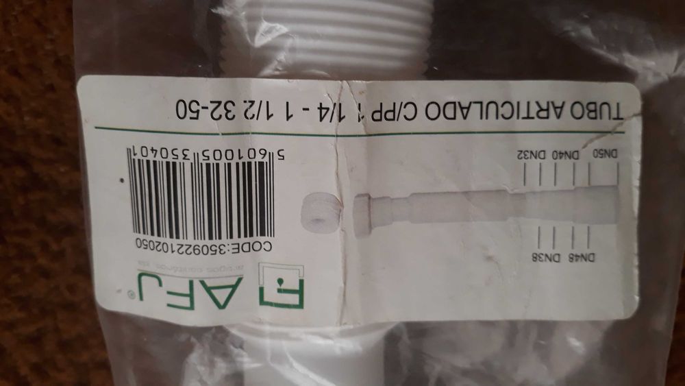 Tubo articulado lavatório - novo - portes incluidos