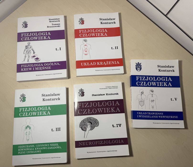 Fizjologia Konturek komplet 5 tomów lekarski