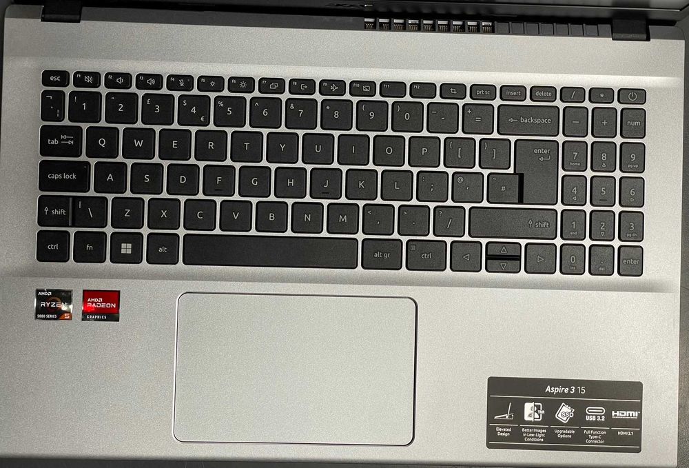 Laptop Acer Aspire 3 15.6" IPS R5-5500U 16GB  512GB SSD Win11 Home