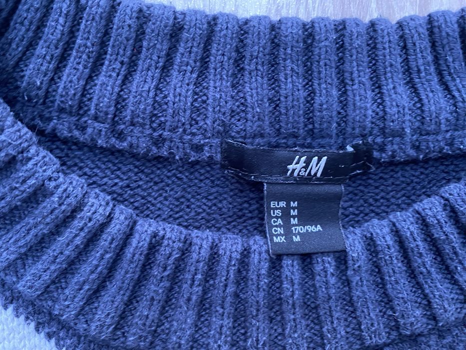 Granatowy krótki sweter żuraw H&M m-xl