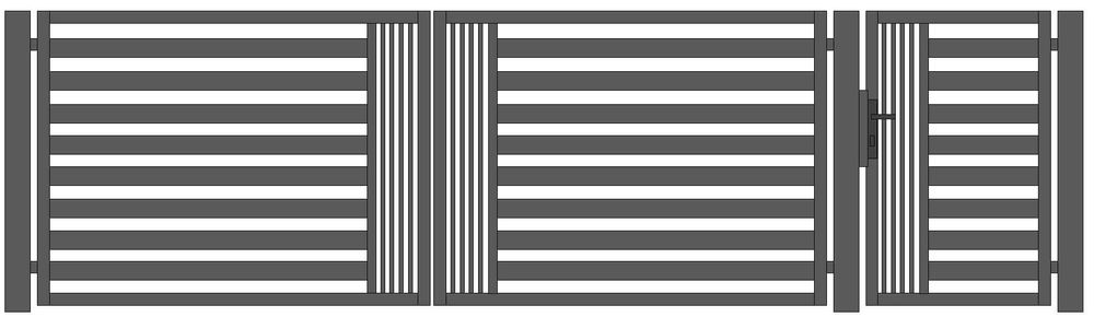 Brama Palisadowa 4m x 1,5m Ocynk ogniowy + kolor