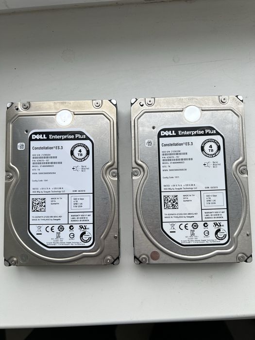 2 x SAS HDD Dell- 4TB