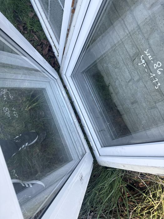 2x okno plastikowe 86x113 rozwierno uchylne biale pcv (wysylka, demont