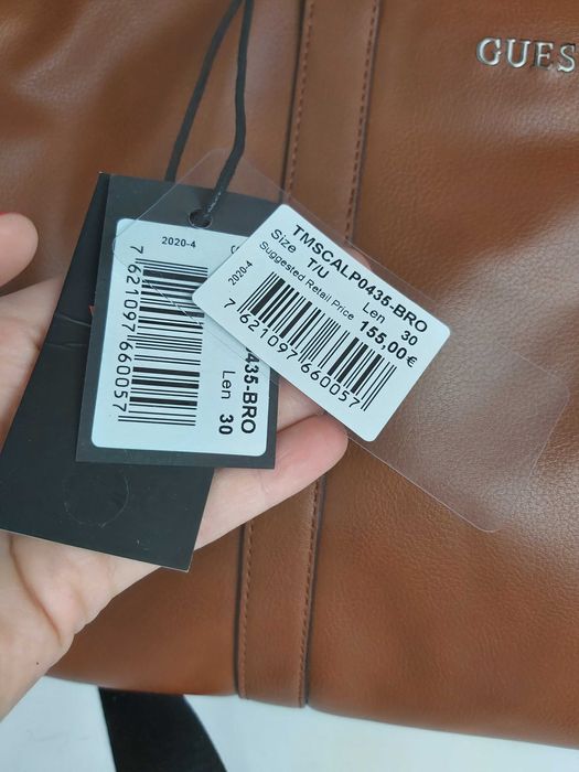 Nowa męska torba weekendowa walizka podróżna brązowa duża xxl wada