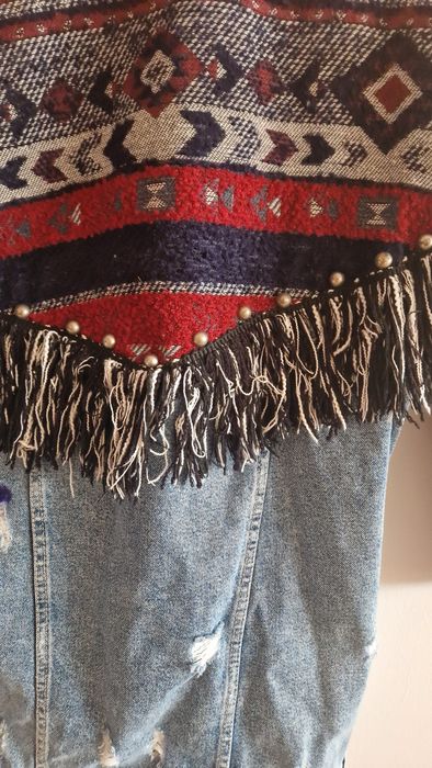 Przepiękna kurtka frędzle zara boho usa kanada