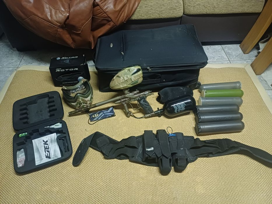 Conjunto material paintball