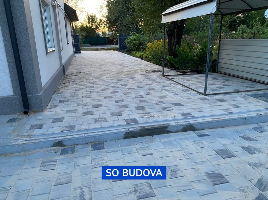 Укладання тротуарної плитки та бруківки, укладка тротуарной плитки фем