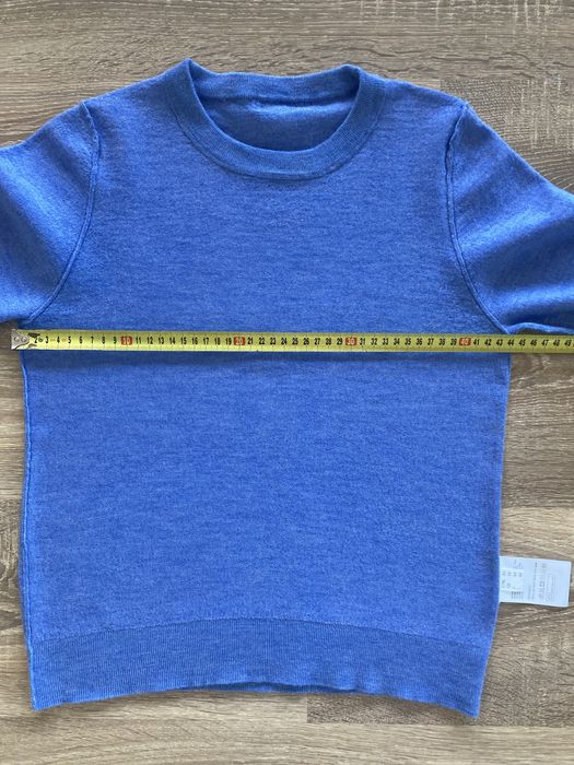 Sweter niebieski 100% wełna