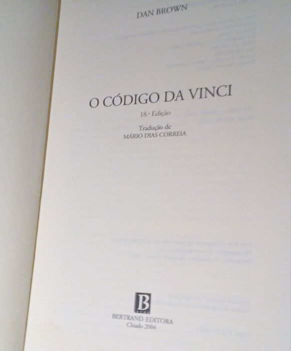 O Código Da Vinci de Dan Brown64586502003458122