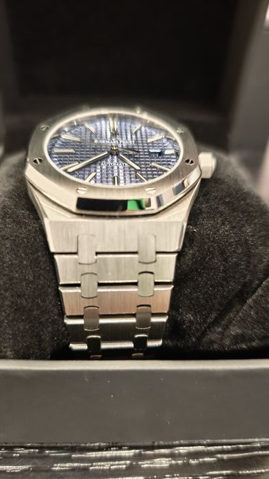 Часы audemars piguet размер корпуса 43 синий циферблат самый стильный