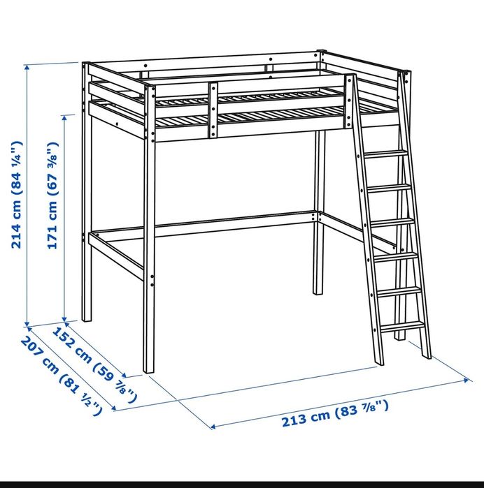Cama alta casal Stôra IKEA