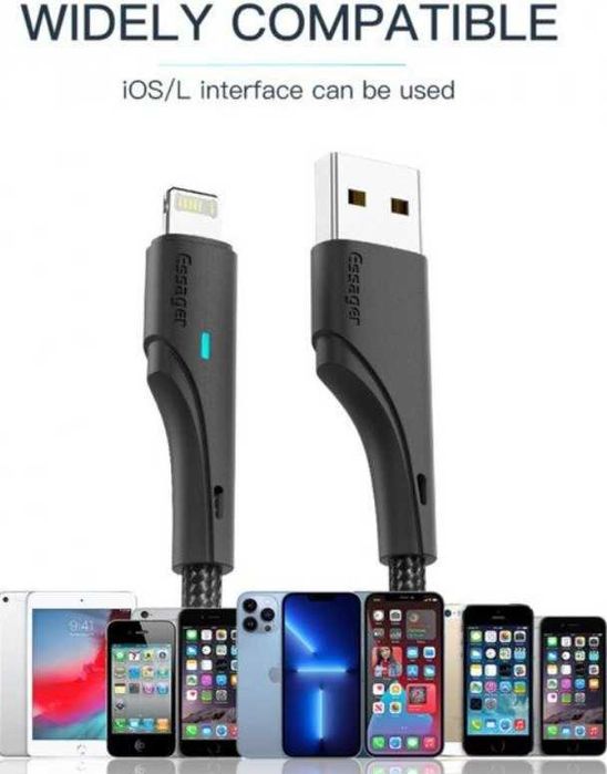Kabel Szybkiego Ładowania USB-LIGHTNING Iphone 100cm 2.4A LED kod 2120