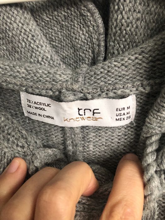 Ponczo pareo narzutka Zara xs s m szara