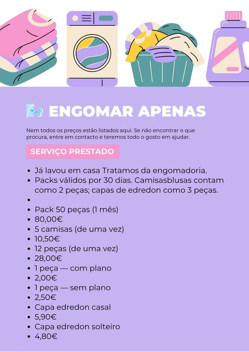 Serviços Lavandaria