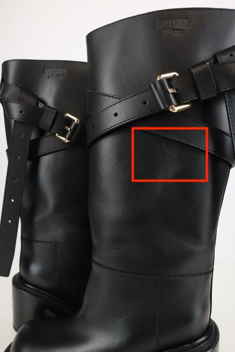 Buty damskie Moschino, rozmiar 37, czarne, skórzane, damskie, botki SCH5244