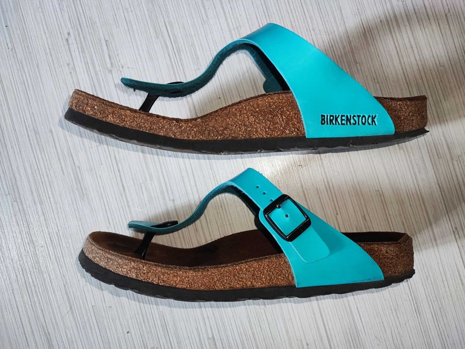 Birkenstock голубі 40р Босоніжки сандалі шльопанці в'єтнамки
