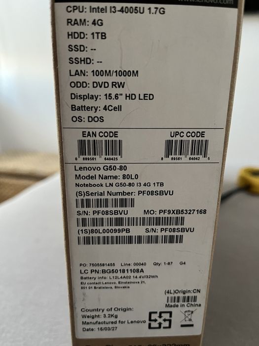 Laptop lenovo 15.6’ komplet idealny