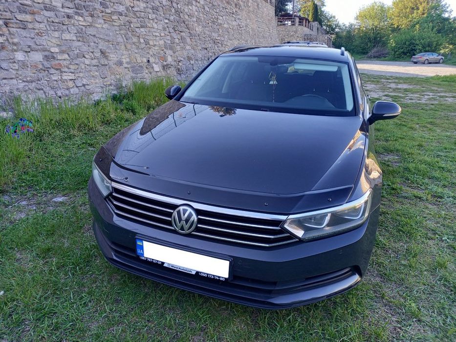 Volkswagen Passat B8 2015+ рр. Дефлектор капота (EuroCap)