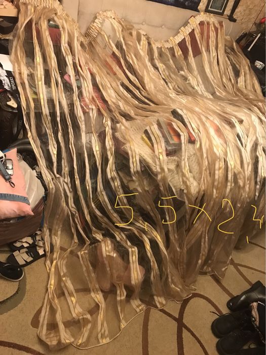 Тюль шикарна тюль з кільцями