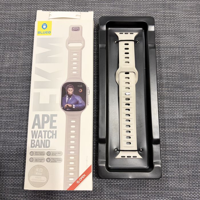 Новий силіконовий ремінець Blueo для Apple Watch білий 42-49мм Ultra