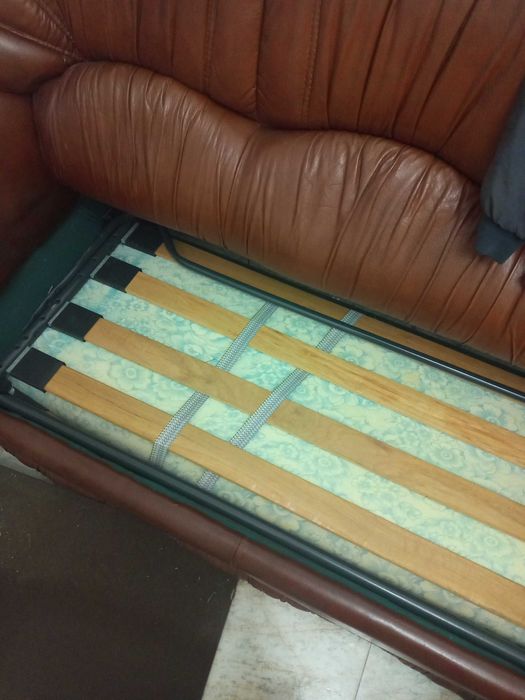 Sofa-cama 3 lugares de couro