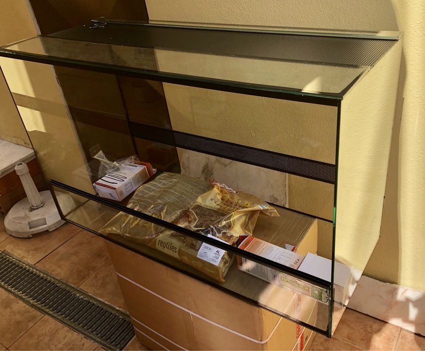 Terrário Reptiselva 100cm x 40cm x 60cm com kit (Novo)