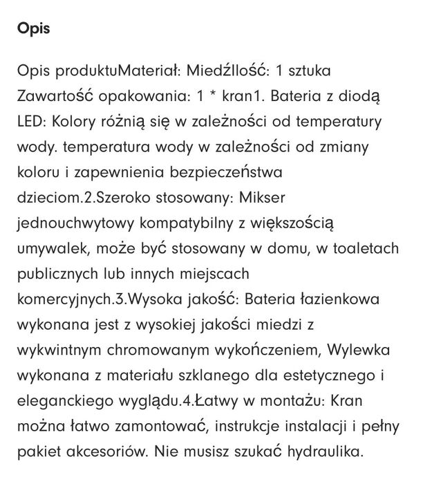 Bateria łazienkowa chromowana LED nowa!